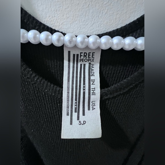 Free People Black Clean Linens Tank Top Sz Small Womens - Picture 3 of 4